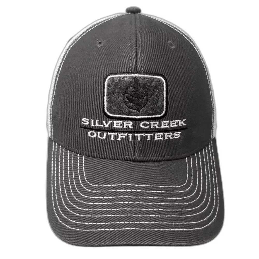 Ouray Trucker Hat Gray White OS Silver Creek Outfitters Embroidered Mesh Back
